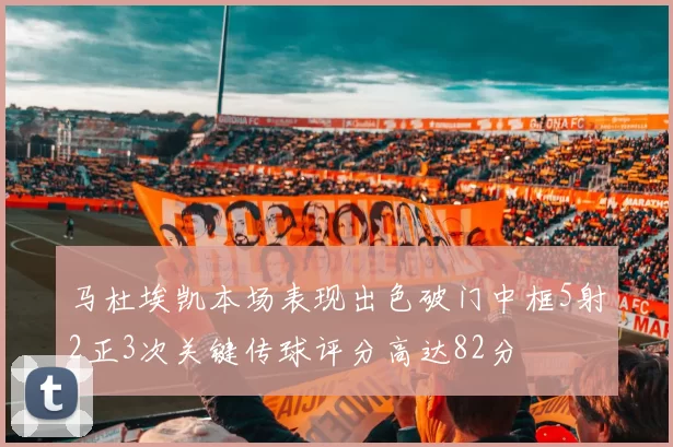 马杜埃凯本场表现出色破门中框5射2正3次关键传球评分高达82分